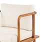 Hearth and Haven Canape Outdoor Club Chair with Curved Arms and Cushions in Cream (Set of 2), , large
