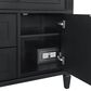 James Martin Vanities Lorelai 36" Single Vanity in Black Onyx with 3 cm Charcoal Soapstone Quartz Top, , large
