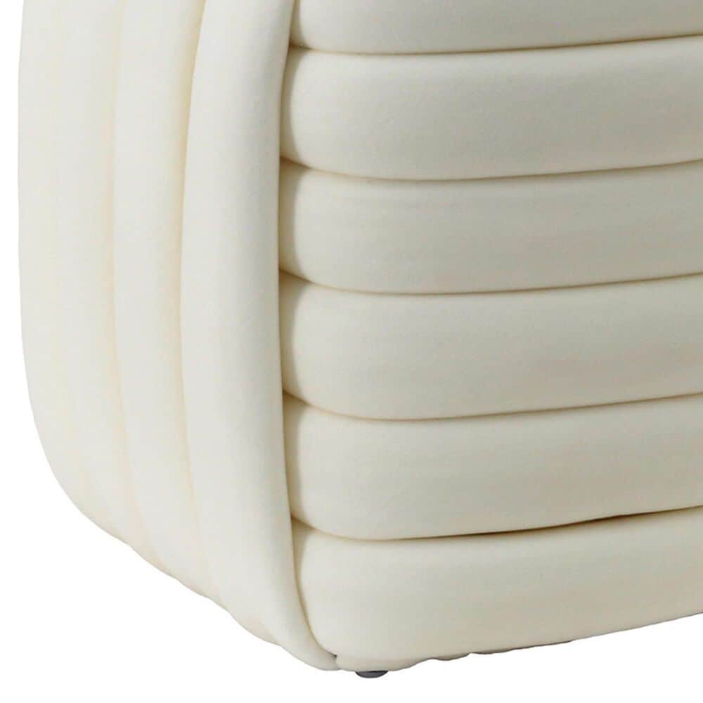 Sagebrook Home Machar 19&quot; Knot Stool in Cream, , large