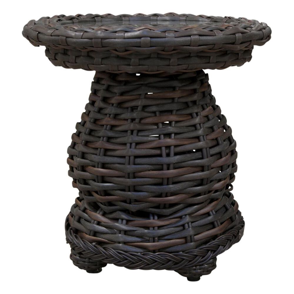 Venture South Hampton Accent Table with Glass Top in Tuscan Brown, , large