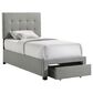 Intercon Twin Upholstered Storage Bed in Gray, , large