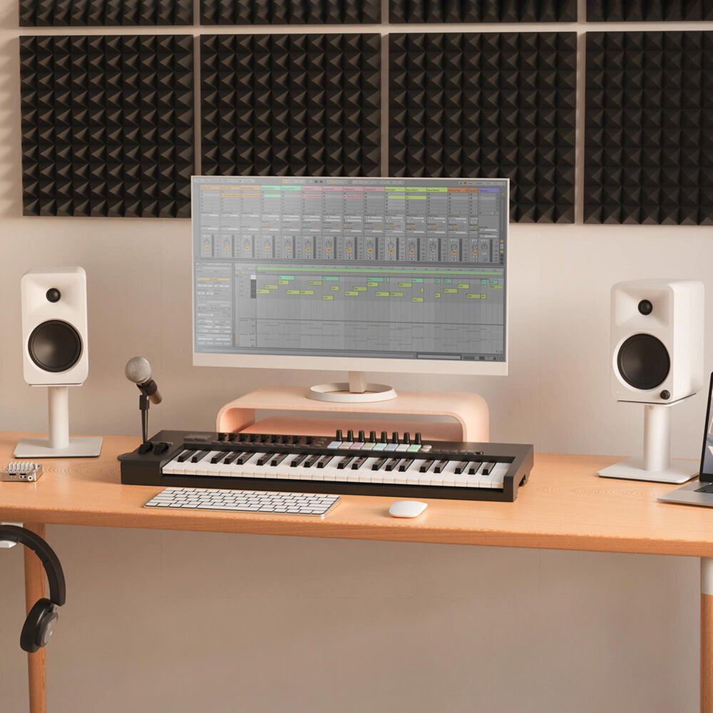 Kanto 6" Universal Desktop Speaker Stands with Cable Management in White (Set of 2), , large