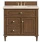 James Martin Vanities Lorelai 36" Single Vanity in Mid-Century Walnut with 3 cm Eternal Marfil Quartz Top, , large