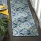 Safavieh Evoke EVK230A 2"2" x 9" Royal Blue and Light Blue Runner, , large