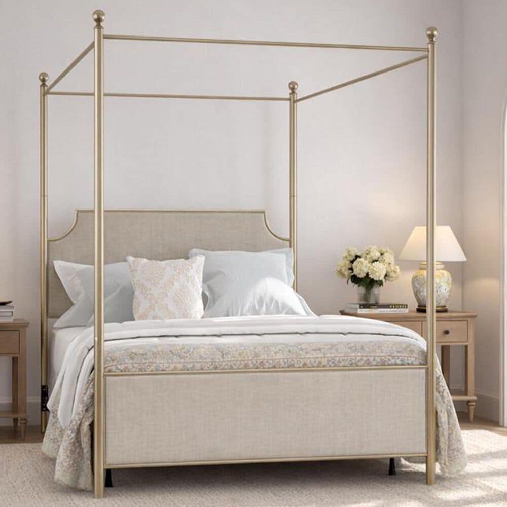 Richlands Furniture McArthur Queen Canopy Bed in Beige, , large