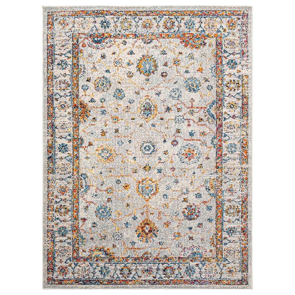 Amer Rugs Montana Traditional 2" x 3" Ivory and Orange Area Rug, , large