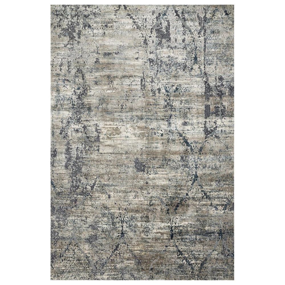 Loloi Cascade CAS-01 5'3" x 7'7" Taupe and Blue Area Rug, , large