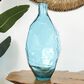 Maple and Jade Tall Spanish Bottle Neck Faceted Decorative Vase in Tinted Teal, , large