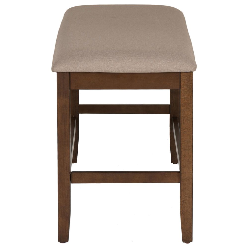 Linon Home Decor Spiva Counter Backless Bench in Brown, , large