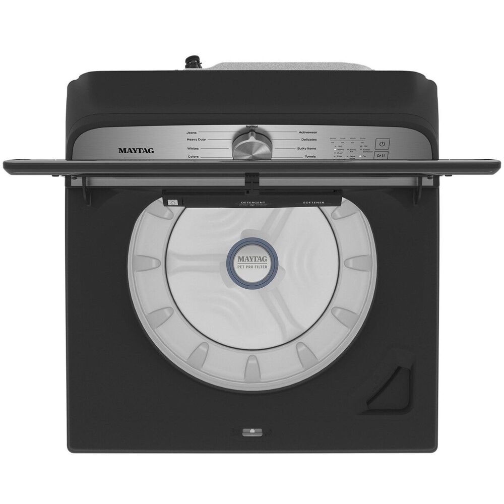 Maytag Pet Pro Top Load Washer and Electric Dryer Laundry Pair in Volcano Black, , large