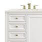 James Martin Vanities Chicago 60" Double Bathroom Vanity in Glossy White with 3 cm Lime Delight Quartz Top and Rectangular Sinks, , large