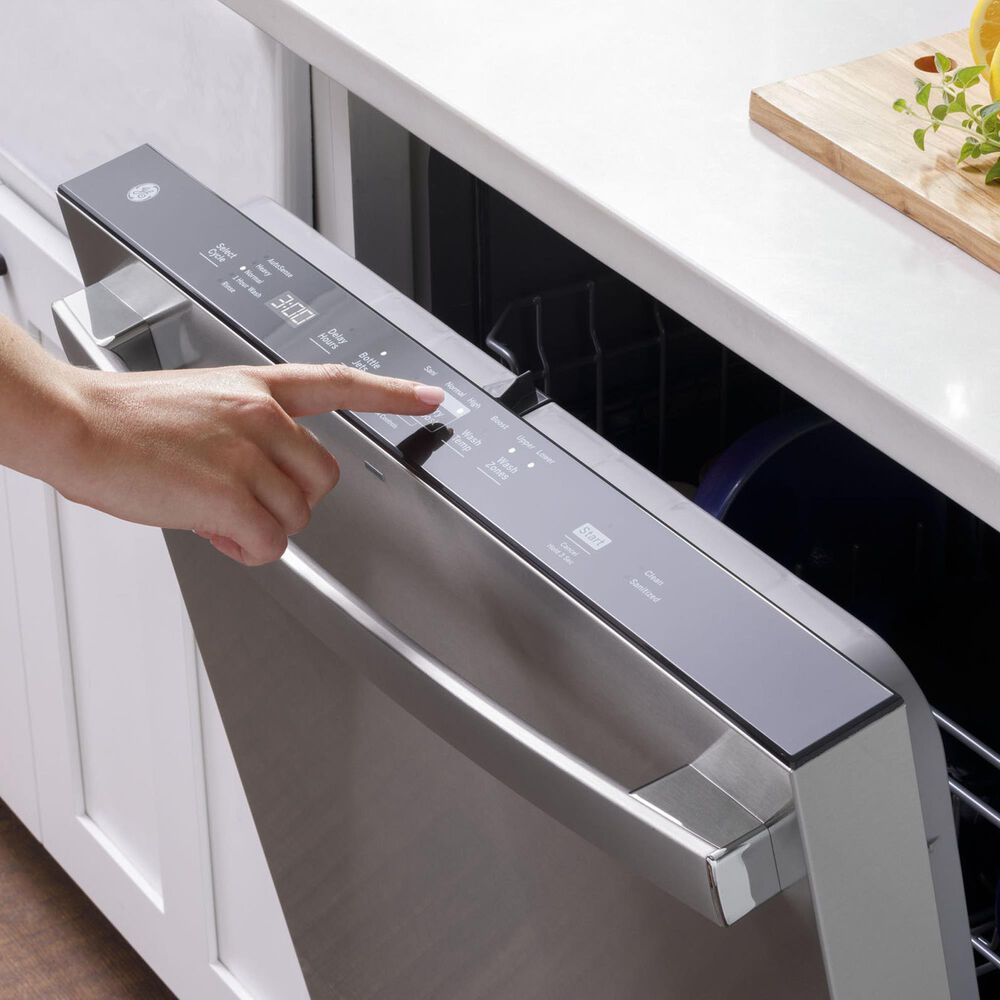 GE Appliances 24&quot; Built-In Pocket Handle Dishwasher with 3-Rack in Fingerprint Resistant Stainless Steel, , large