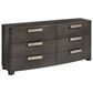 Bernhardt Geneve 6 Drawer Dresser and Mirror in Robor, , large