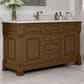 James Martin Vanities Brookfield 60" Single Bathroom Vanity in Honey Oak with Single Hole 3 cm White Zeus Quartz Top and Rectangular Sink, , large