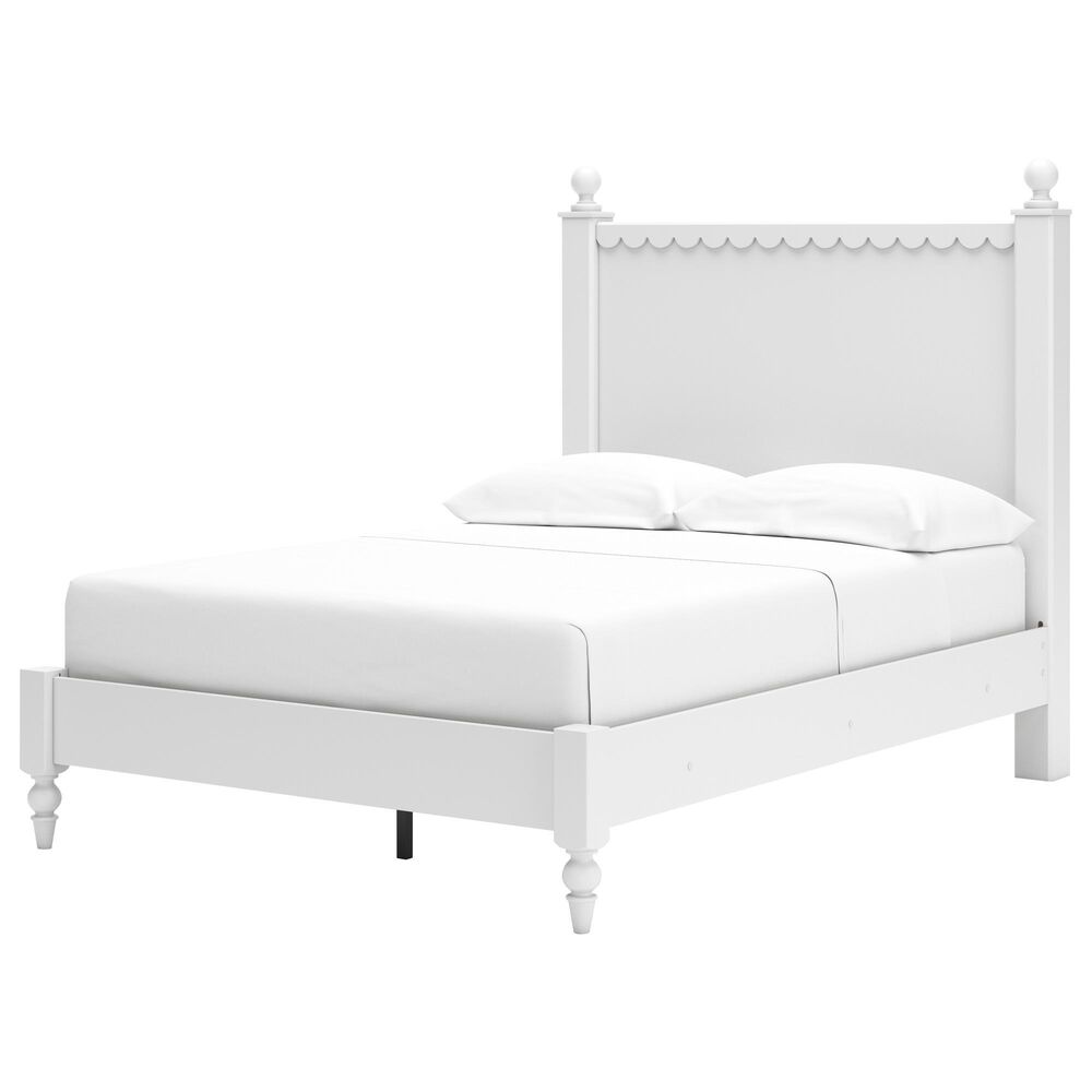 Ashley Mollviney Full Panel Bed in Matte White, , large
