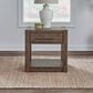 Belle Furnishings Broadmore 1-Drawer End Table in Cobblestone Brown, , large