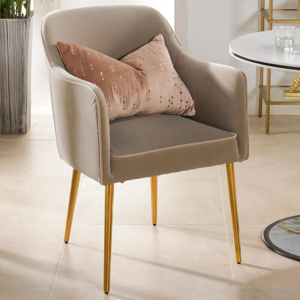 Jennifer Taylor Home Ivy Mid-Century Modern Accent Desk Chair in Mink, , large