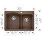Blanco Diamond 33" 60/40 Double Bowl Dual Mount Kitchen Sink in Cafe, , large