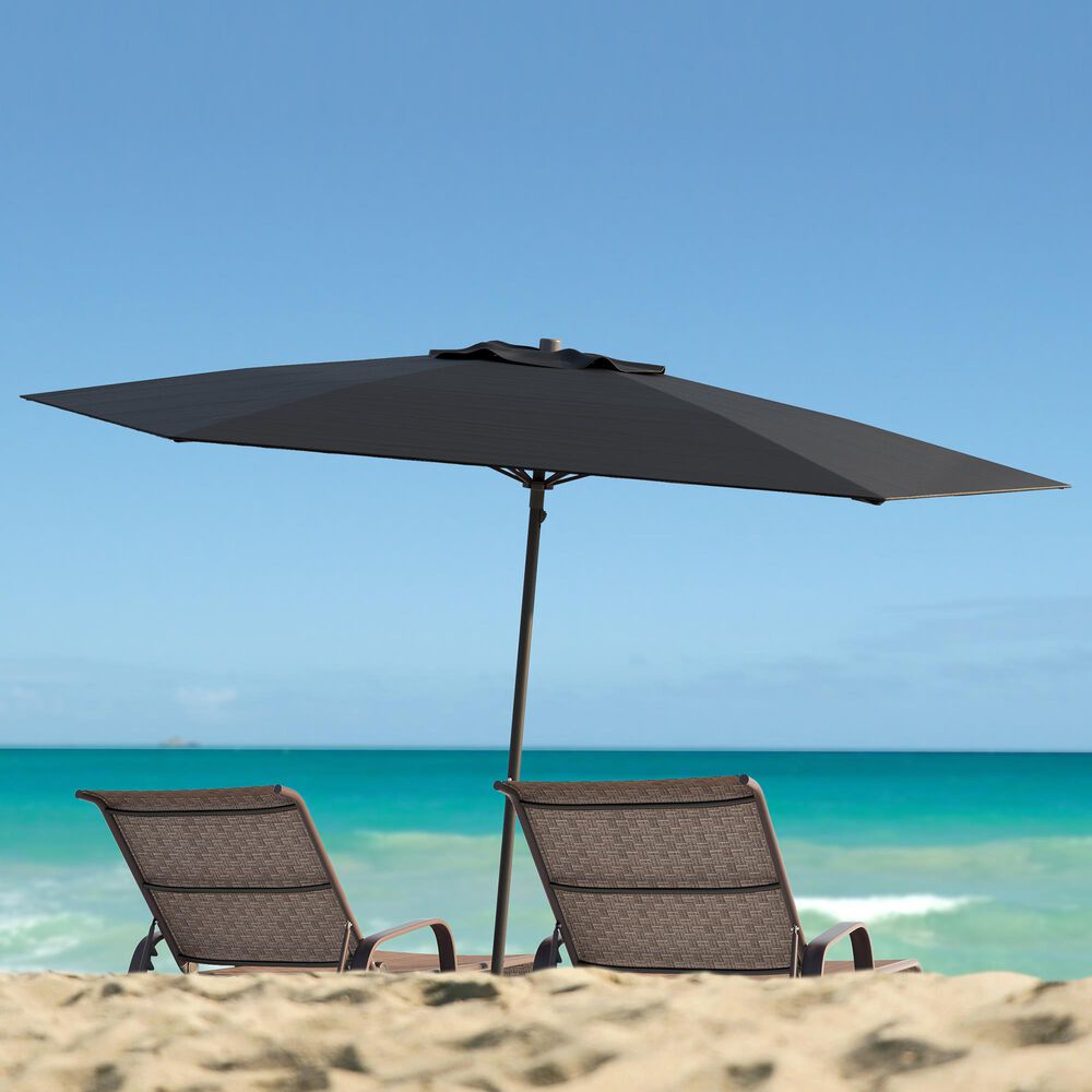 CorLiving 7.5' UV & Wind Resistant Umbrella in Black, , large