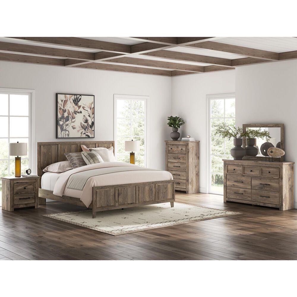 Ashley Rusticott King Panel Bed in Brown, , large