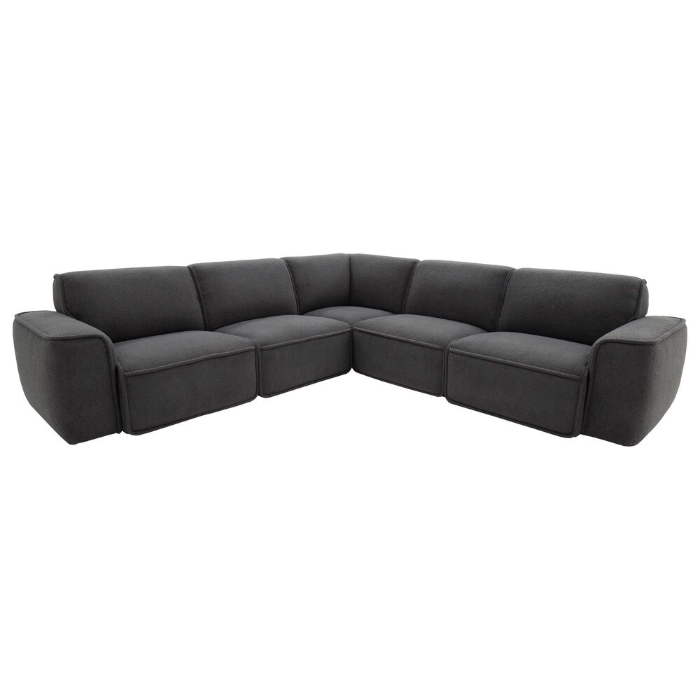 MotoMotion 5-PC Sectional W/Audio in Smoke, , large