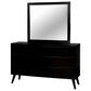 Furniture of America Lennart 6-Drawer Dresser and Rectangular Mirror in Black, , large