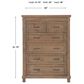 Baby Appleseed Rowan 6-Drawer Tall Chest in Sandwash, , large