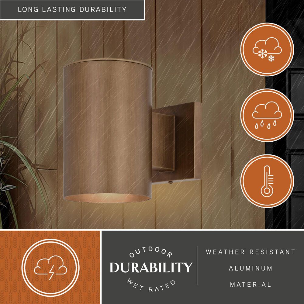 Vaxcel Chiasso 1-Light Outdoor Wall Sconce in Warm Brass, , large