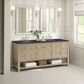 James Martin Vanities Breckenridge 72" Double Vanity in Whitewashed Oak with 3 cm Charcoal Soapstone Quartz Top, , large