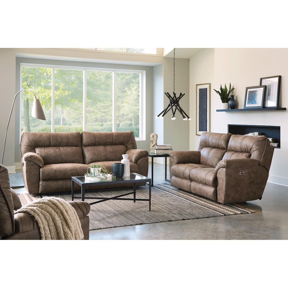 Catnapper Hollins Power Wall Away Recliner in Coffee, , large