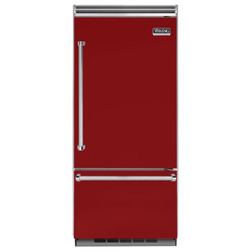 Viking Range 36" Bottom Freezer Refrigerator with Right Hinge in Apple Red, , large