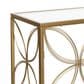Maple and Jade 32" Console Table with Glass Top in Gold, , large