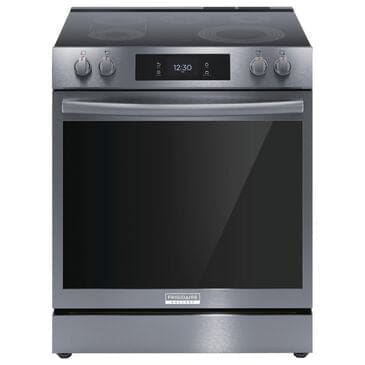 Frigidaire Gallery 30" Front Control Electric Range with Total Convection in Black Stainless Steel, , large