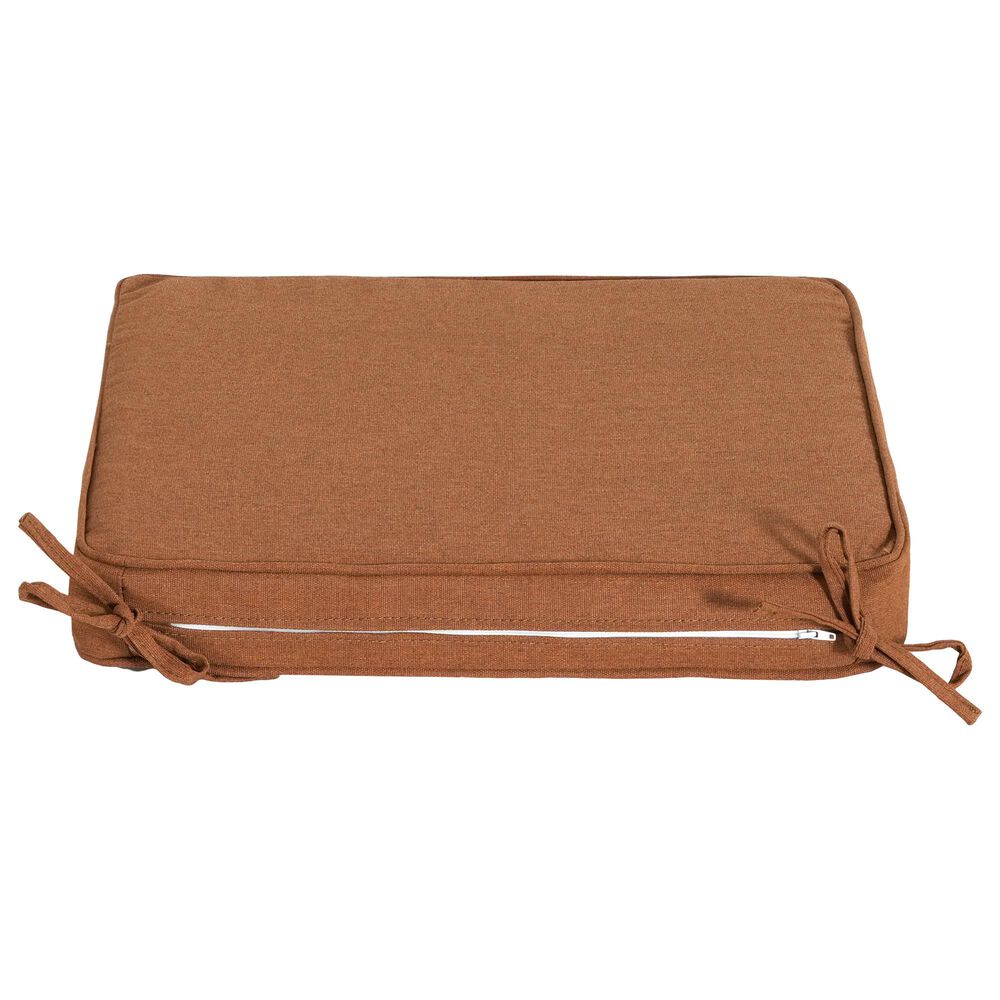 Hearth and Haven Noah19" x 19" Outdoor Dining Chair Cushion with Water-Repellent Fabric and Secure Ties in Orange, , large