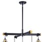 Vaxcel Kassidy 5-Light Chandelier in Black and Natural Brass, , large