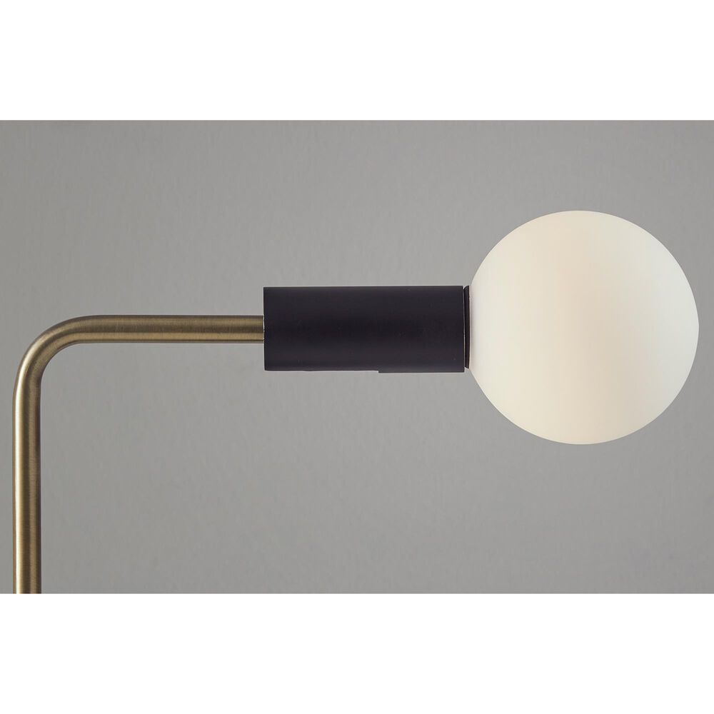 Adesso Windsor LED Desk Lamp in Matte Black and Antique Brass, , large