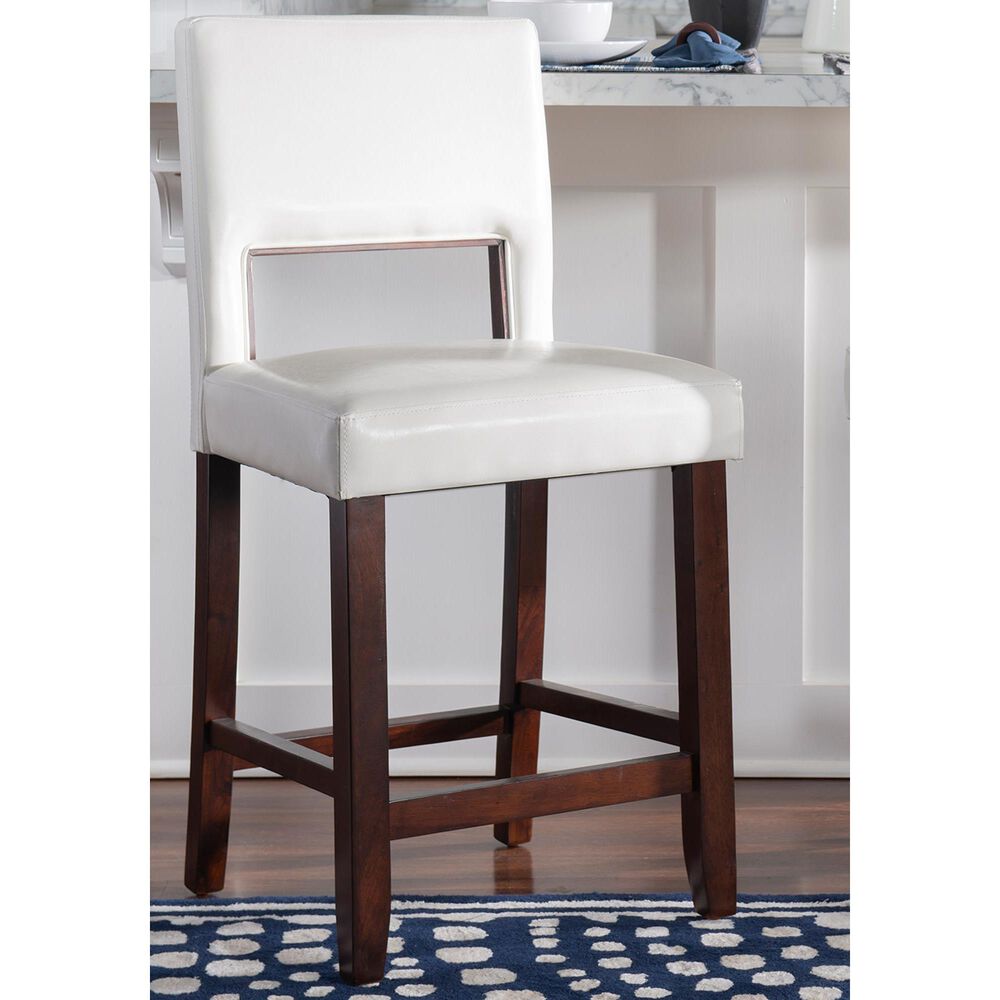 Linden Boulevard Bailie Counter Stool in White, , large
