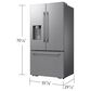 Samsung Bespoke AI 24 Cu. Ft. French Door Refrigerator with Zero Clearance Fit and Sphere Ice in Fingerprint Resistant Stainless Steel, , large