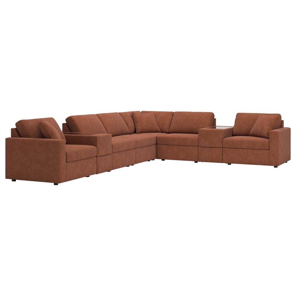 Ashley Modmax 8-Piece Sectional with Storage Consoles in Spice, , large