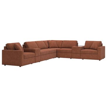 Ashley Modmax 8-Piece Sectional with Storage Consoles in Spice, , large