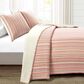 Triangle Home Fashions Tracy Stripe 3-Piece King Quilt Set in Rust and Yellow, , large