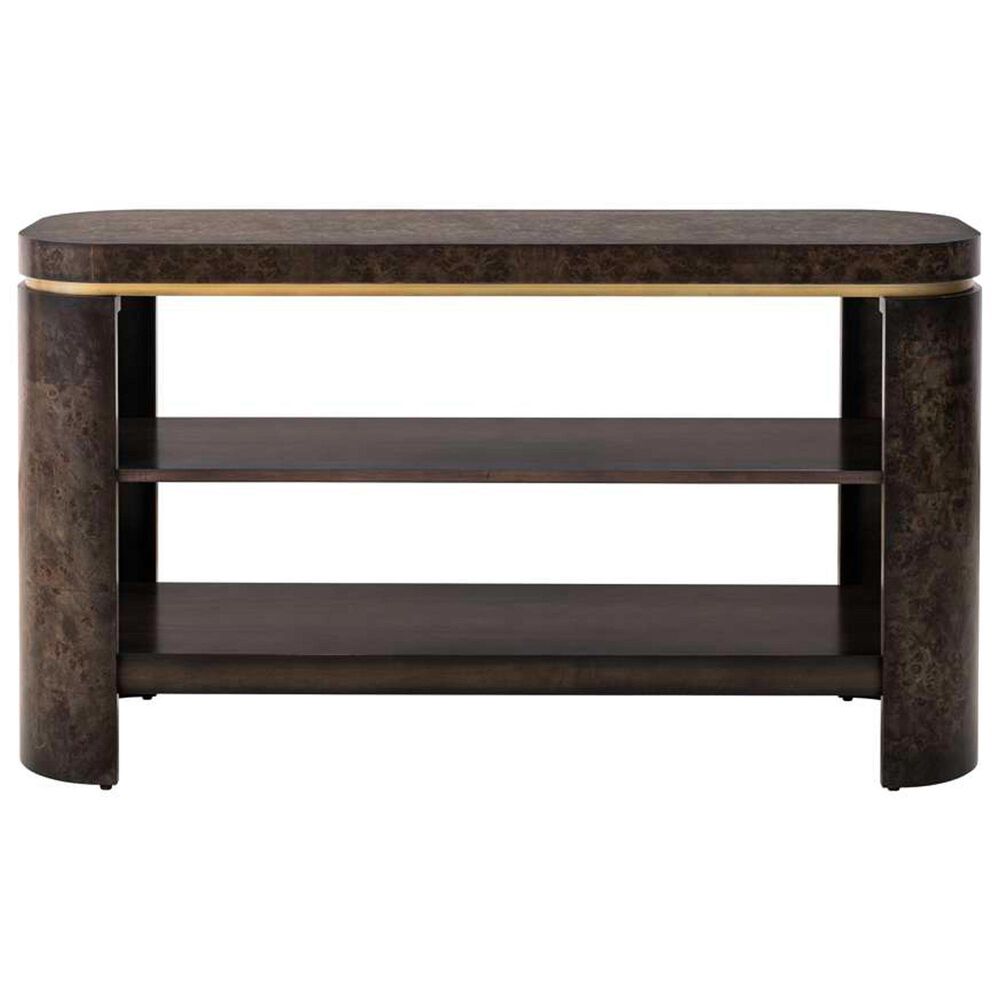 Bassett Mirror Company Langford Console Table in Rich Ebonized and Gold, , large