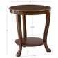 Linon Home Decor Aubert Round Side Table in Hazelnut, , large