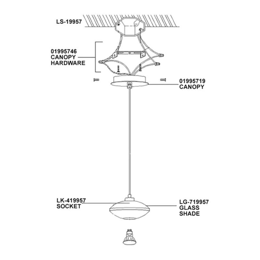Lite Source Espace Mini Pendant Lamp in White, , large