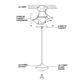 Lite Source Espace Mini Pendant Lamp in White, , large
