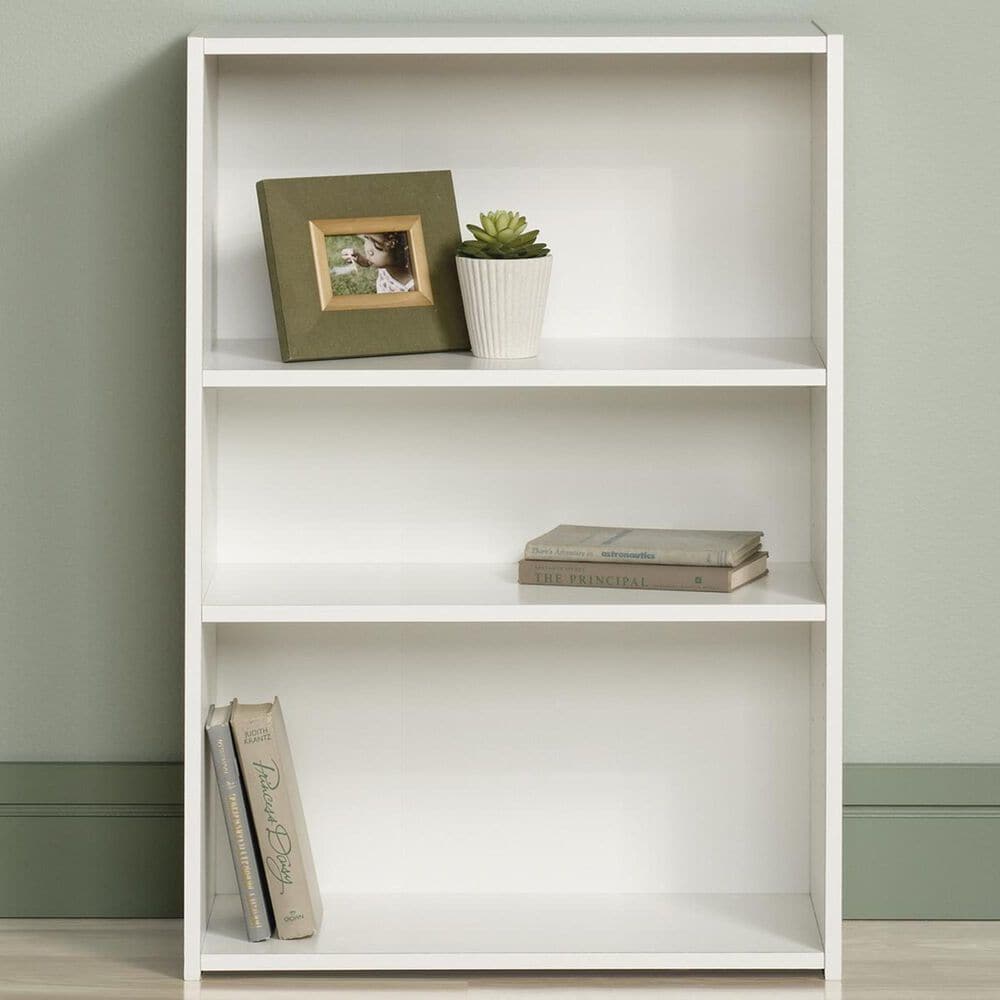 Sauder Beginnings 3-Shelf Bookcase in Soft White, , large
