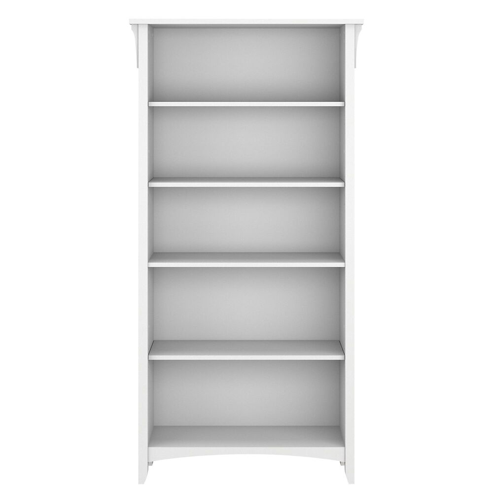 Bush Salinas 5Shelf Bookcase in Pure White Nebraska Furniture Mart