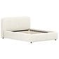 Richlands Furniture Belleville Queen Upholstered Platform Wingback Bed in Cream, , large