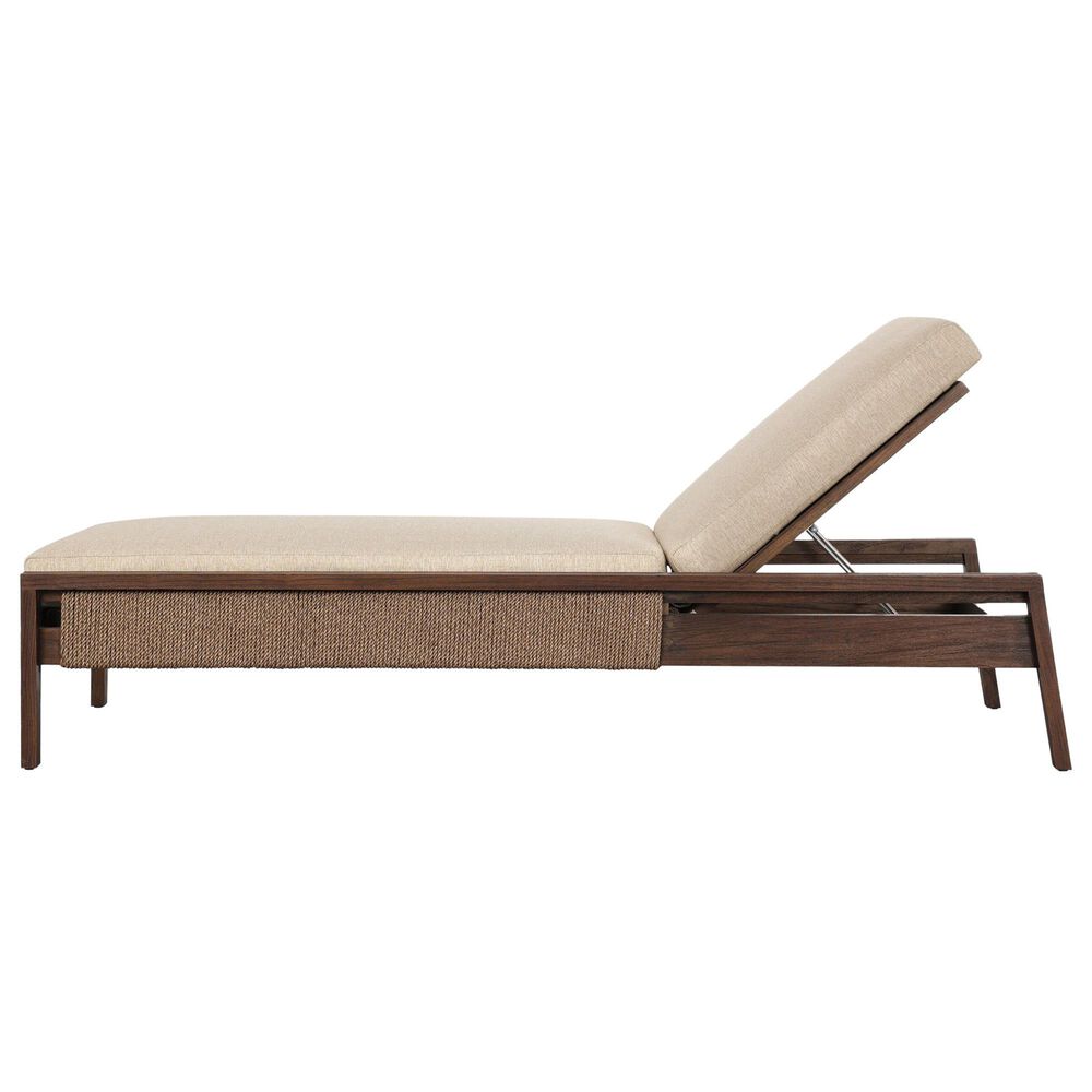 Four Hands Brio Outdoor Chaise Lounge in Ellor Beige and Stained Saddle Brown, , large