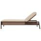 Four Hands Brio Outdoor Chaise Lounge in Ellor Beige and Stained Saddle Brown, , large